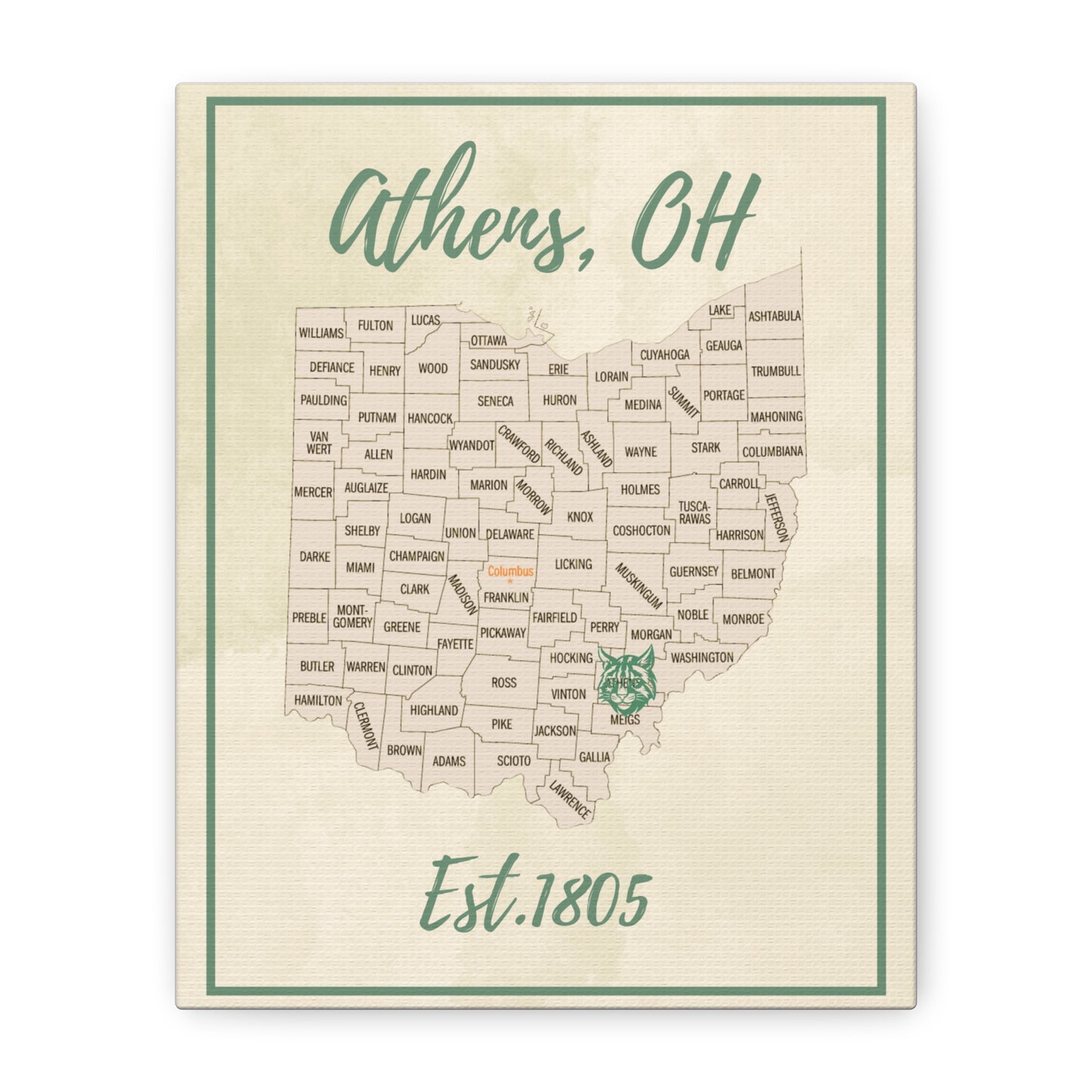 Athens, Ohio Matte Canvas