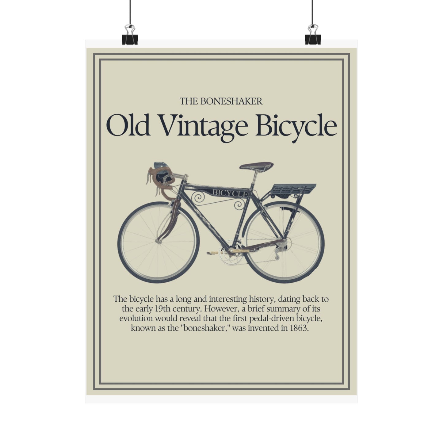 Vintage Bicycle Vertical Poster