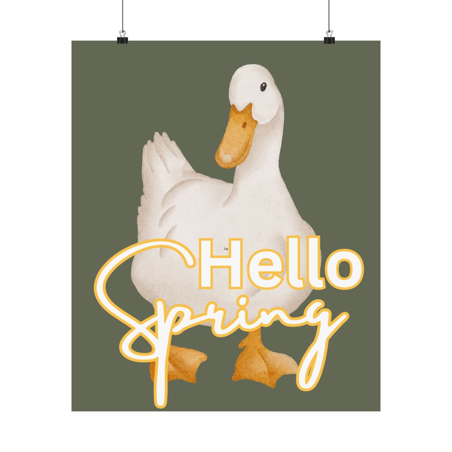 Spring Duck Matte Vertical Posters