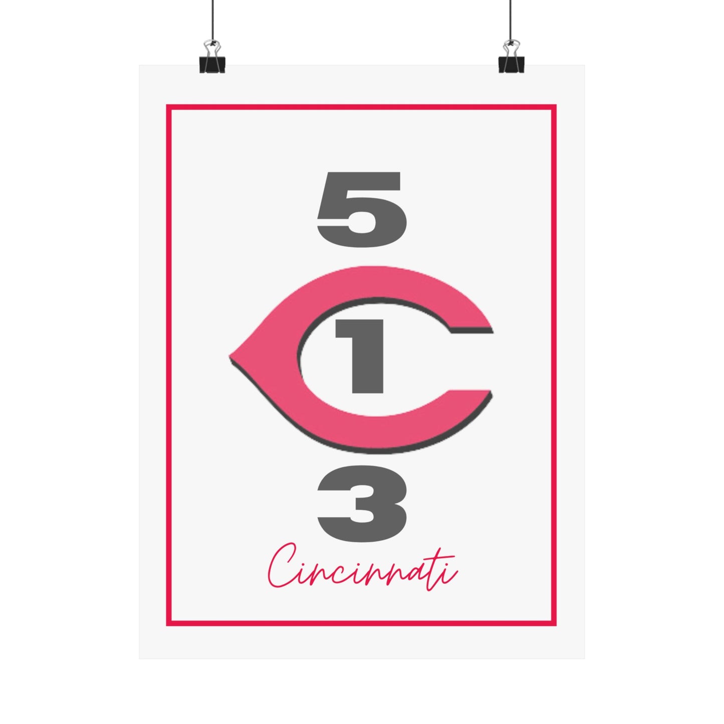 Cincinnati Reds Vertical Poster