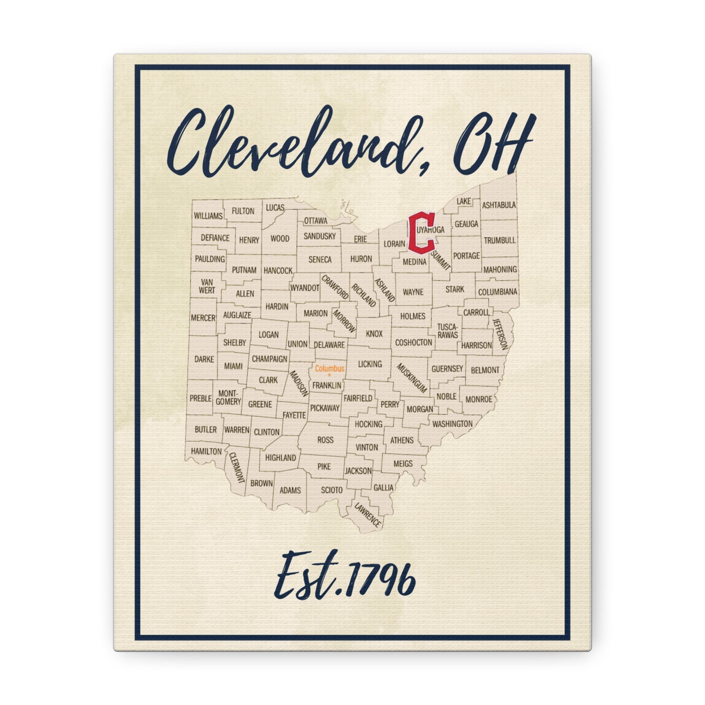 Cleveland Guardians Matte Canvas