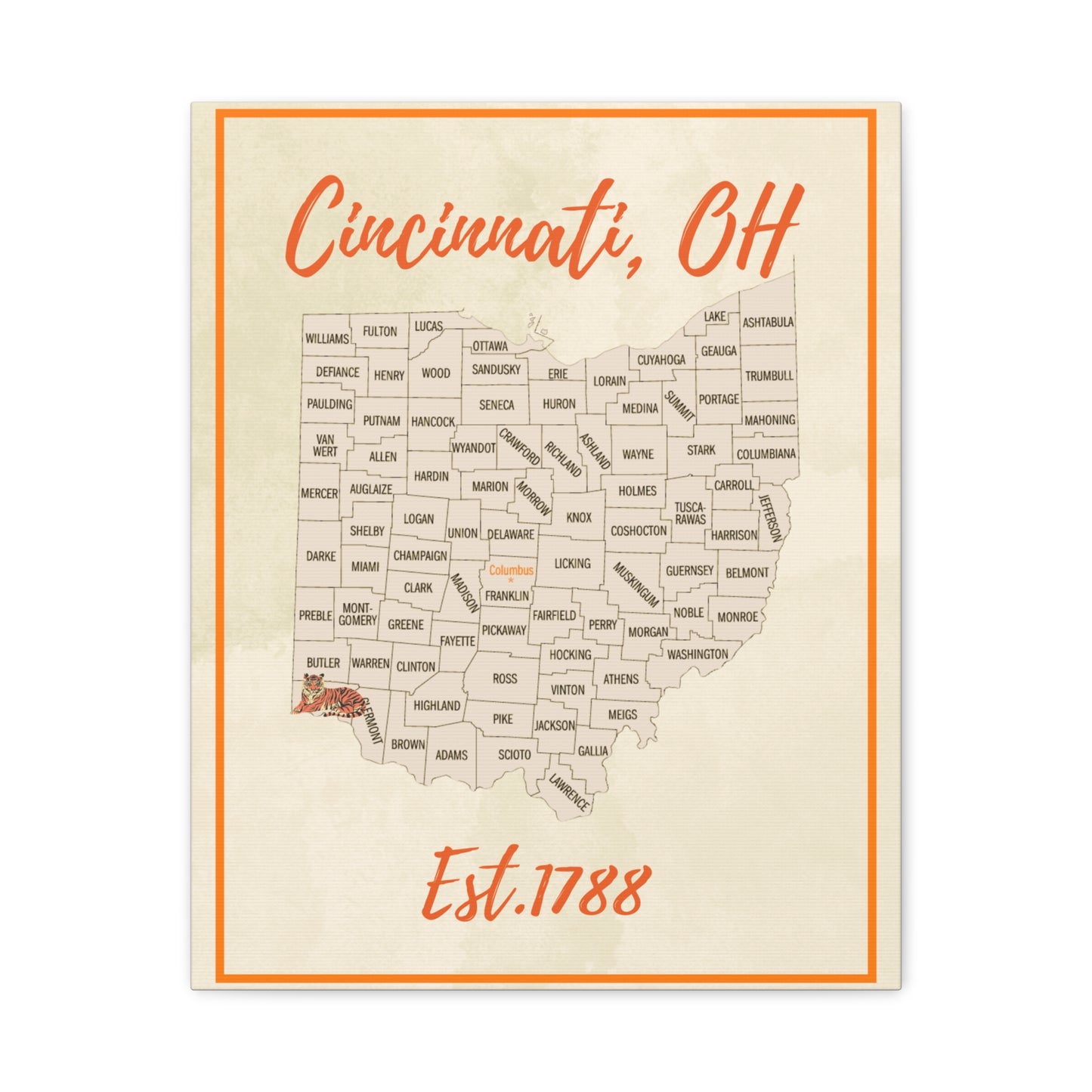 Cincinnati Bengals Matte Canvas