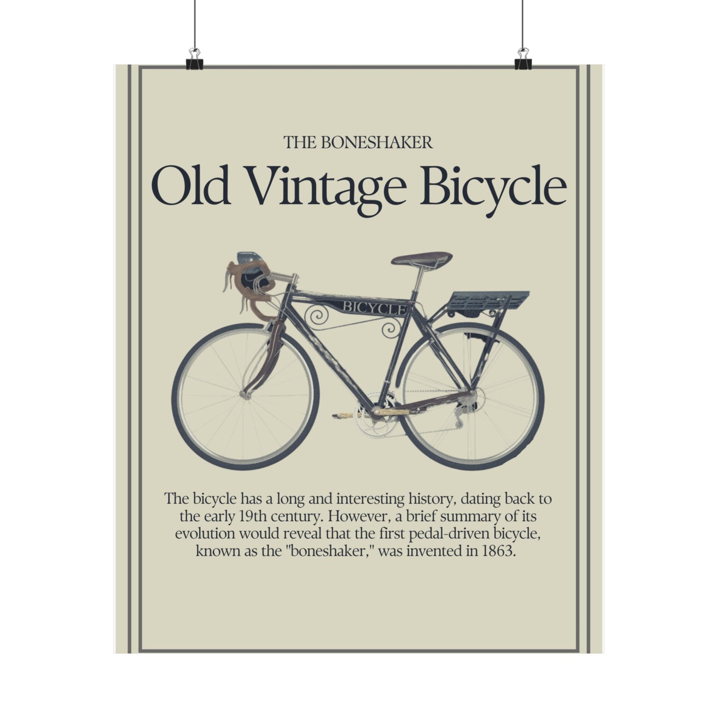 Vintage Bicycle Vertical Poster