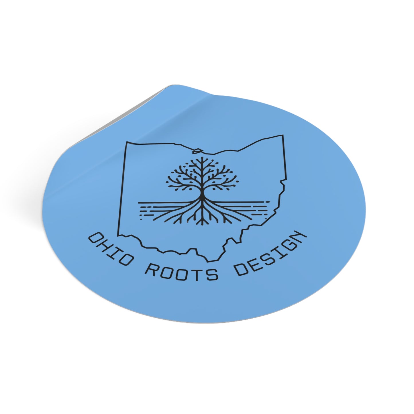 Ohio Roots Round Vinyl Stickers