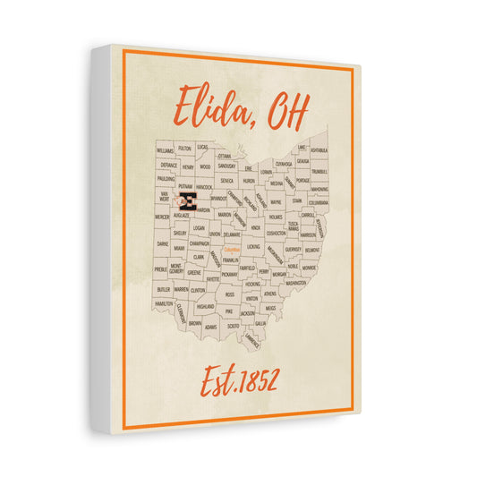 Elida Map Matte Canvas