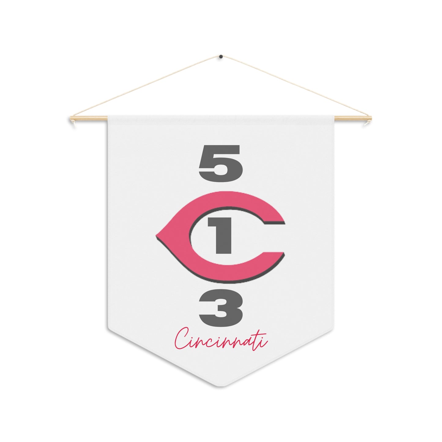 Cincinnati Reds White Pennant