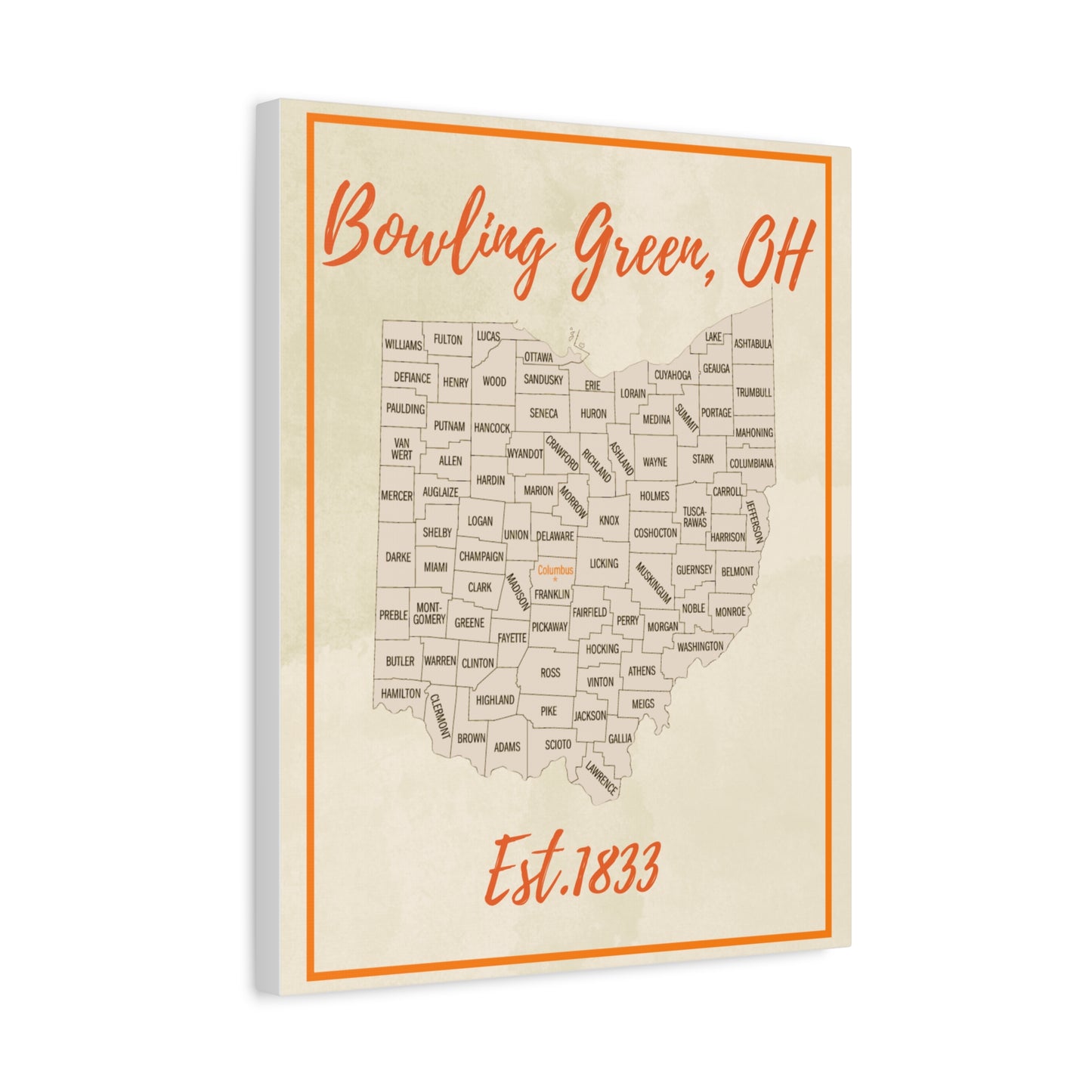 Bowling Green, Ohio Matte Canvas