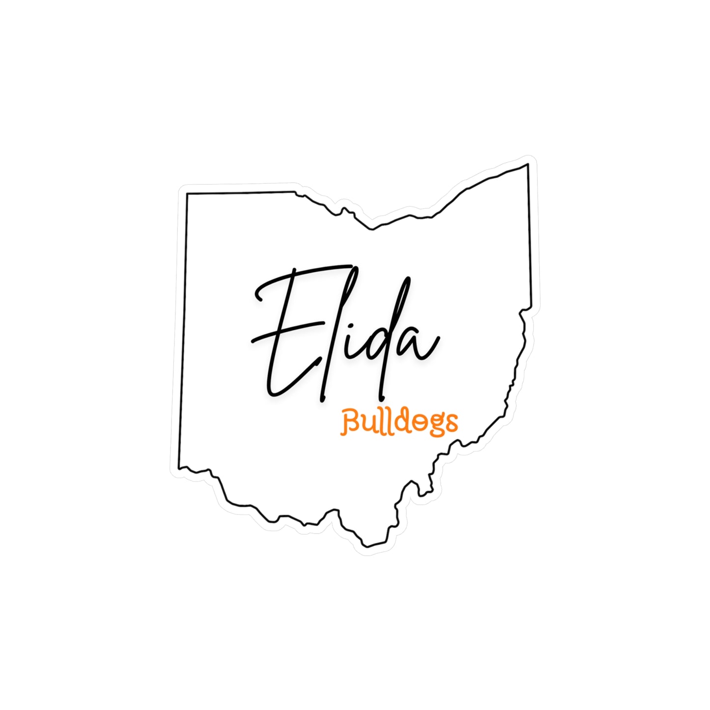 Elida White Vinyl Decals