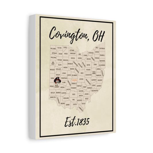 Covington Map Matte Canvas