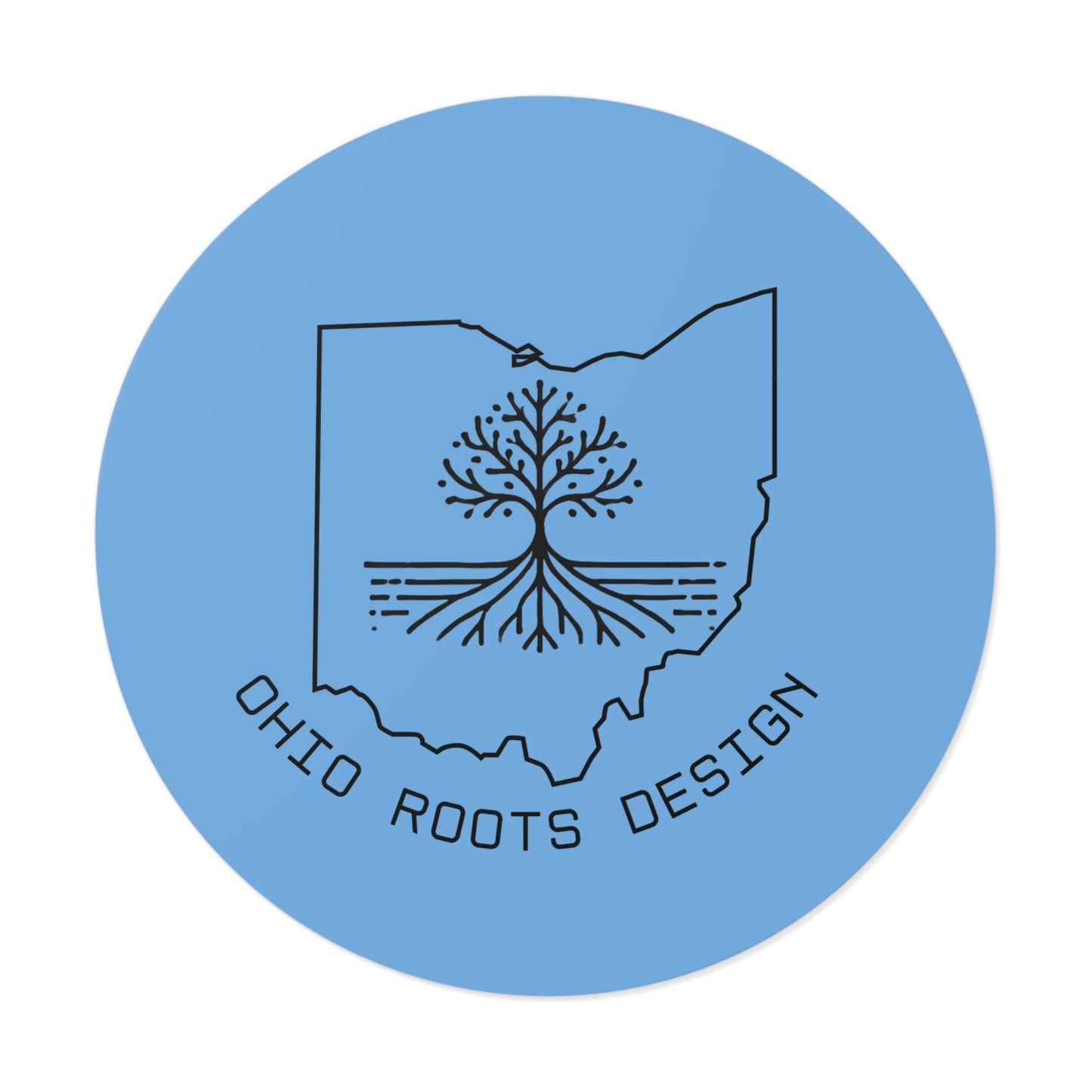 Ohio Roots Round Vinyl Stickers