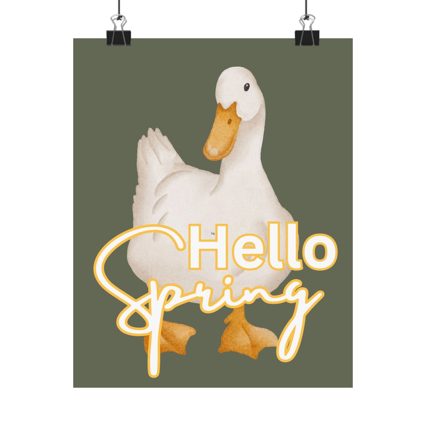 Spring Duck Matte Vertical Posters