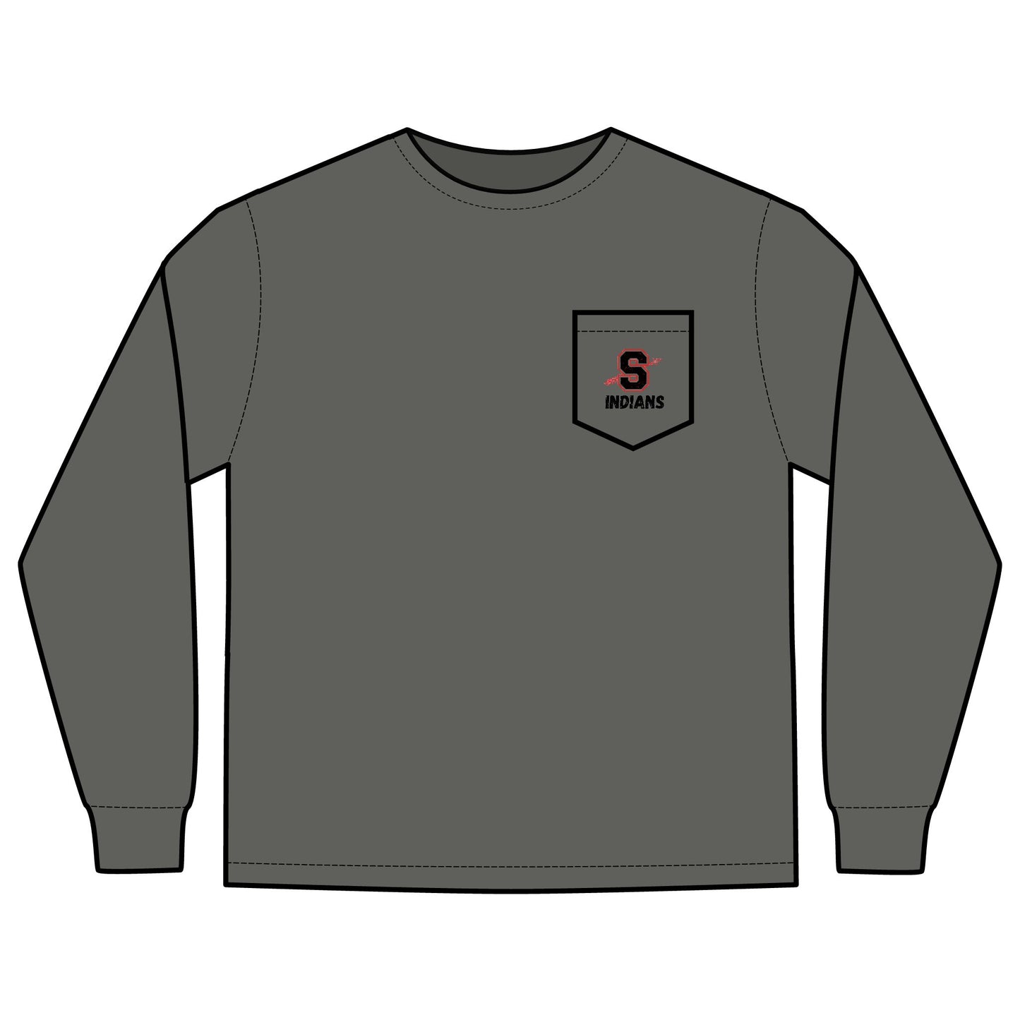 Shawnee Unisex Long Sleeve Pocket T-Shirt