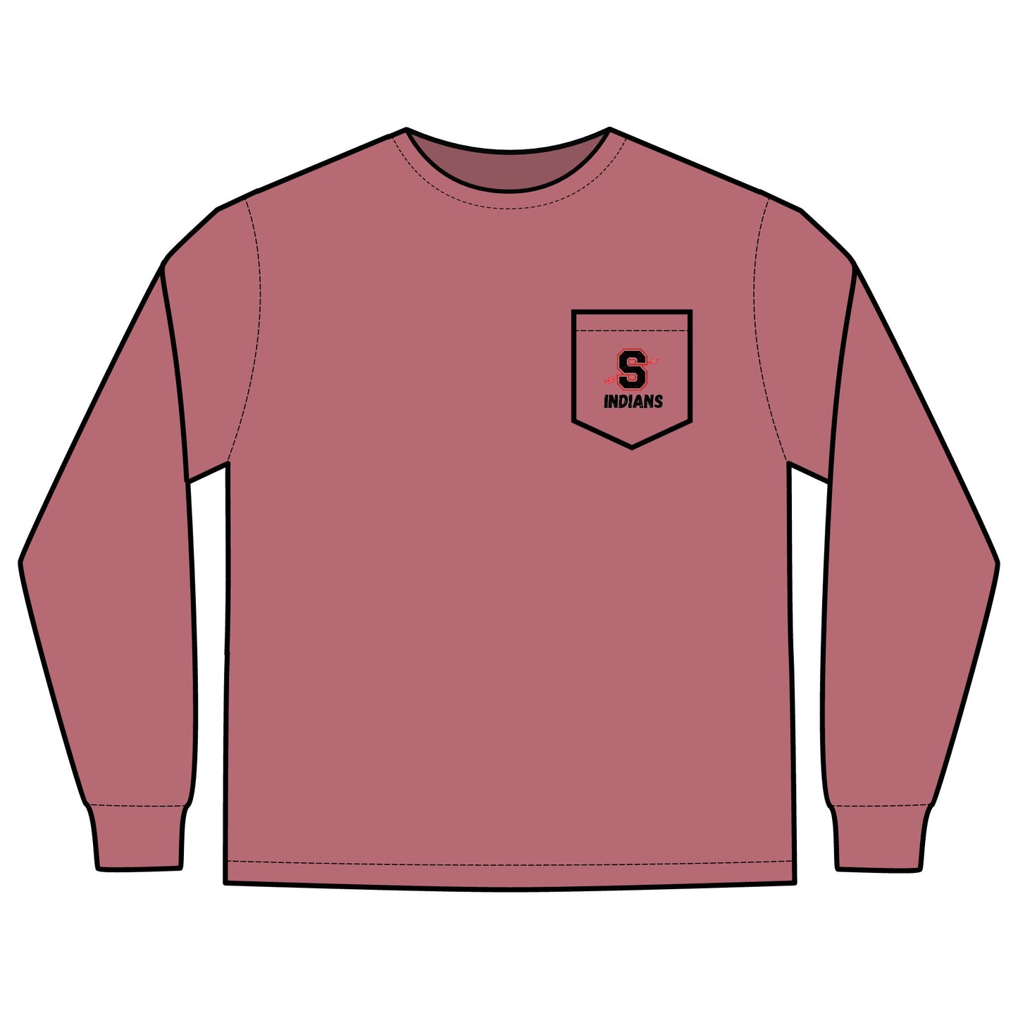 Shawnee Unisex Long Sleeve Pocket T-Shirt