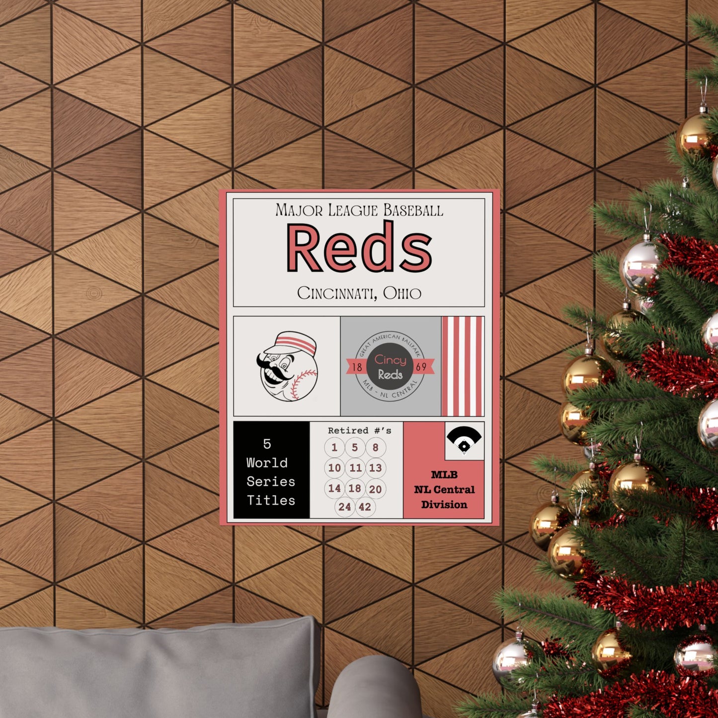 Cincinnati Reds Matte Vertical Posters