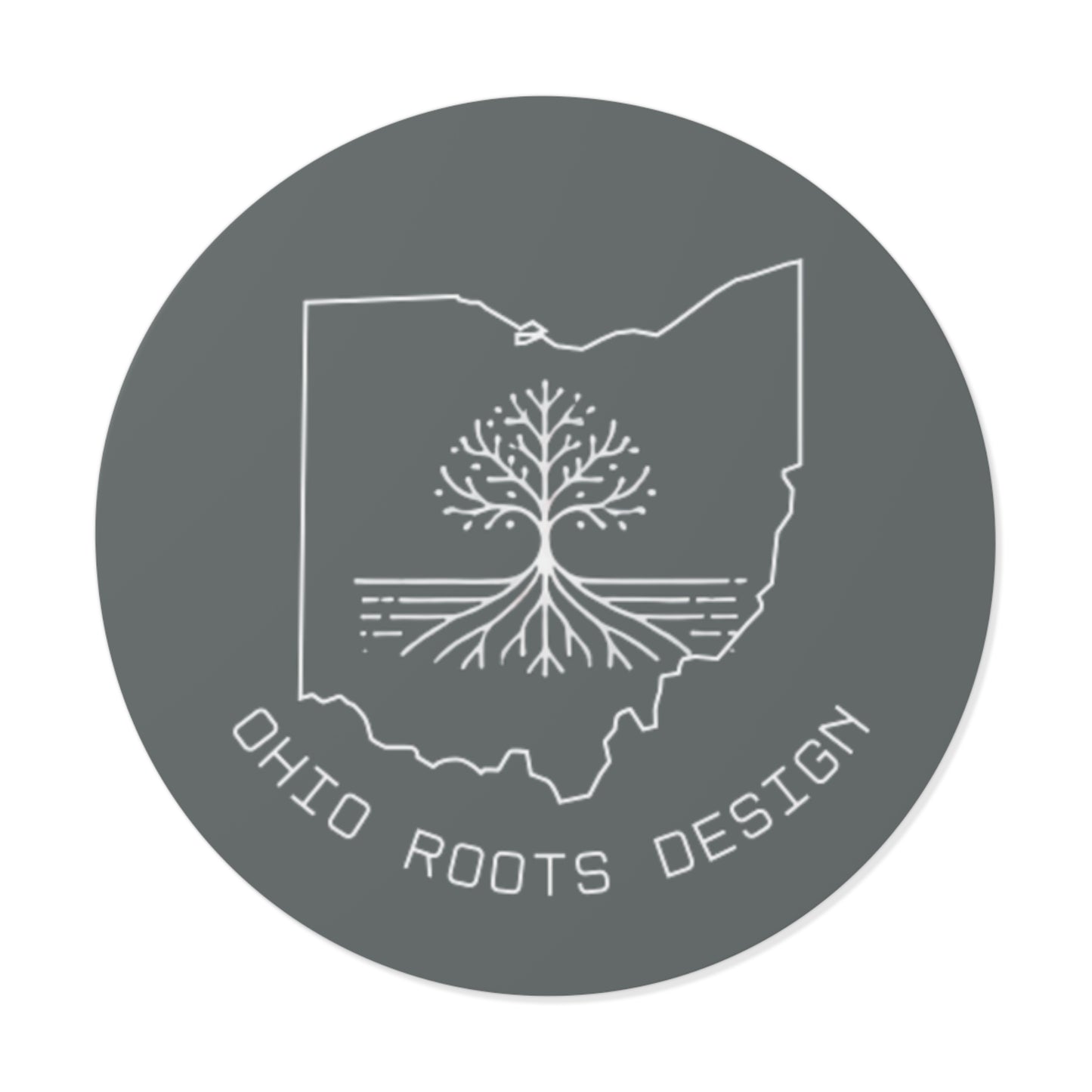 Ohio Roots Round Vinyl Stickers