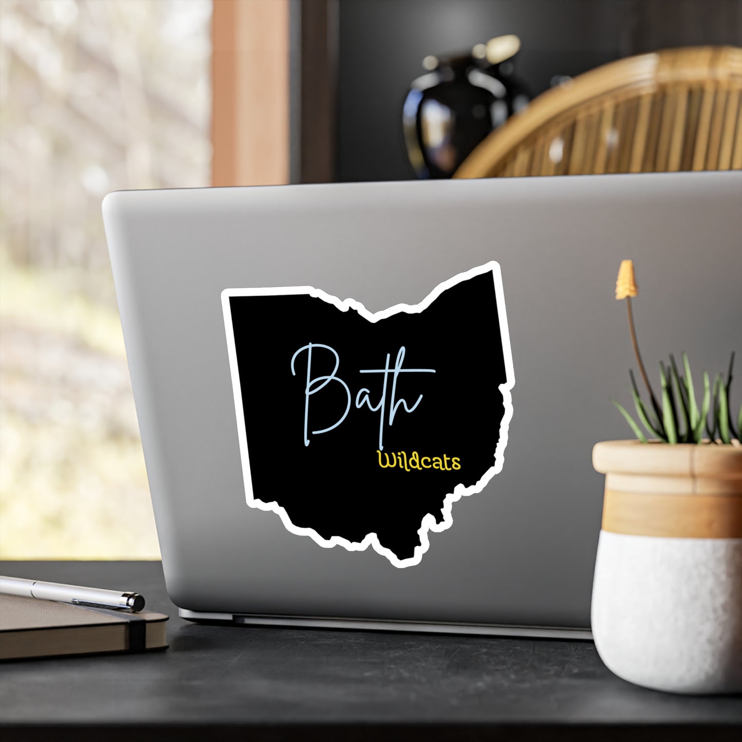 Bath Black Vinyl Decals