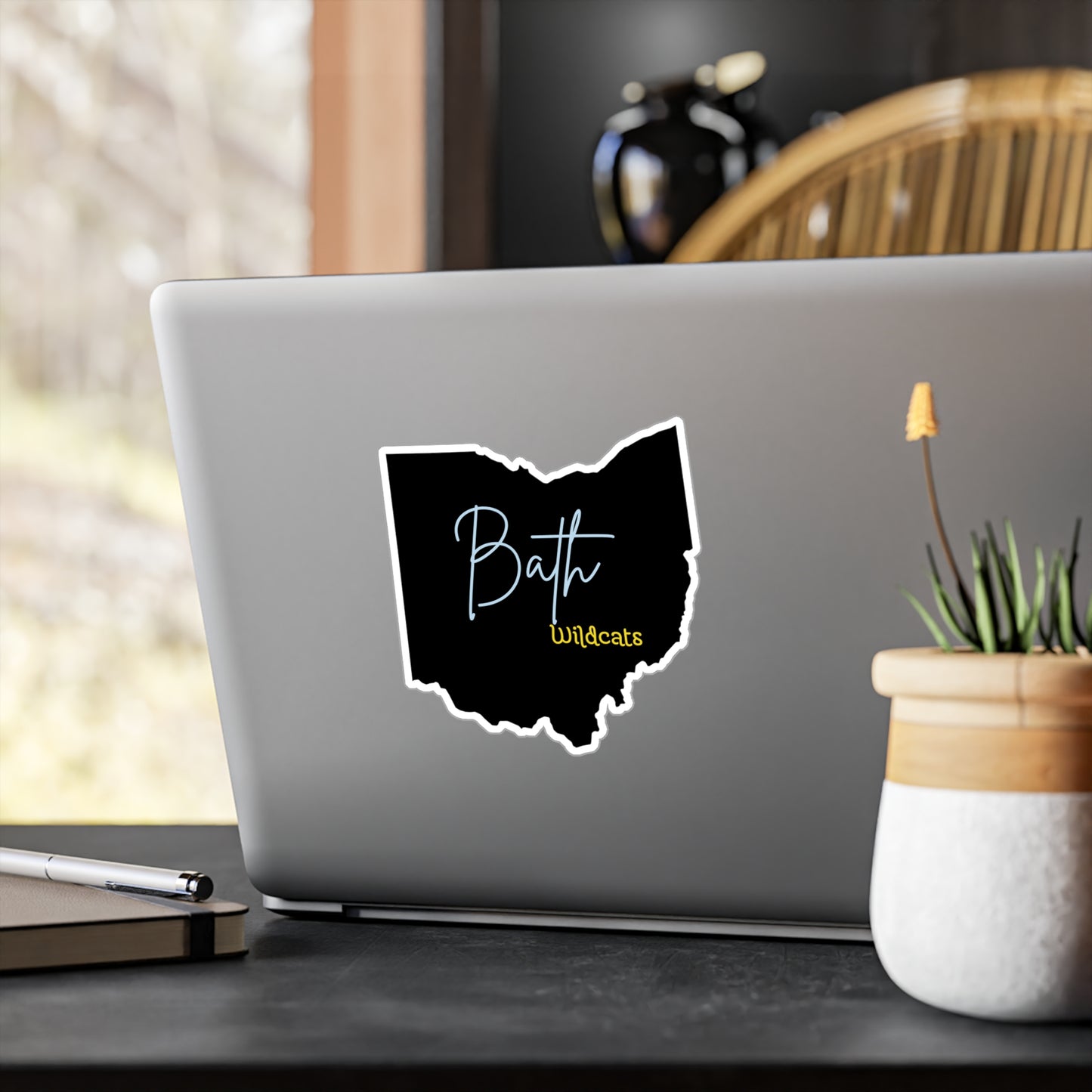 Bath Black Vinyl Decals