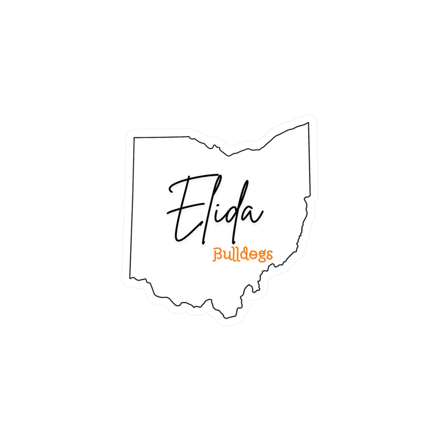 Elida White Vinyl Decals