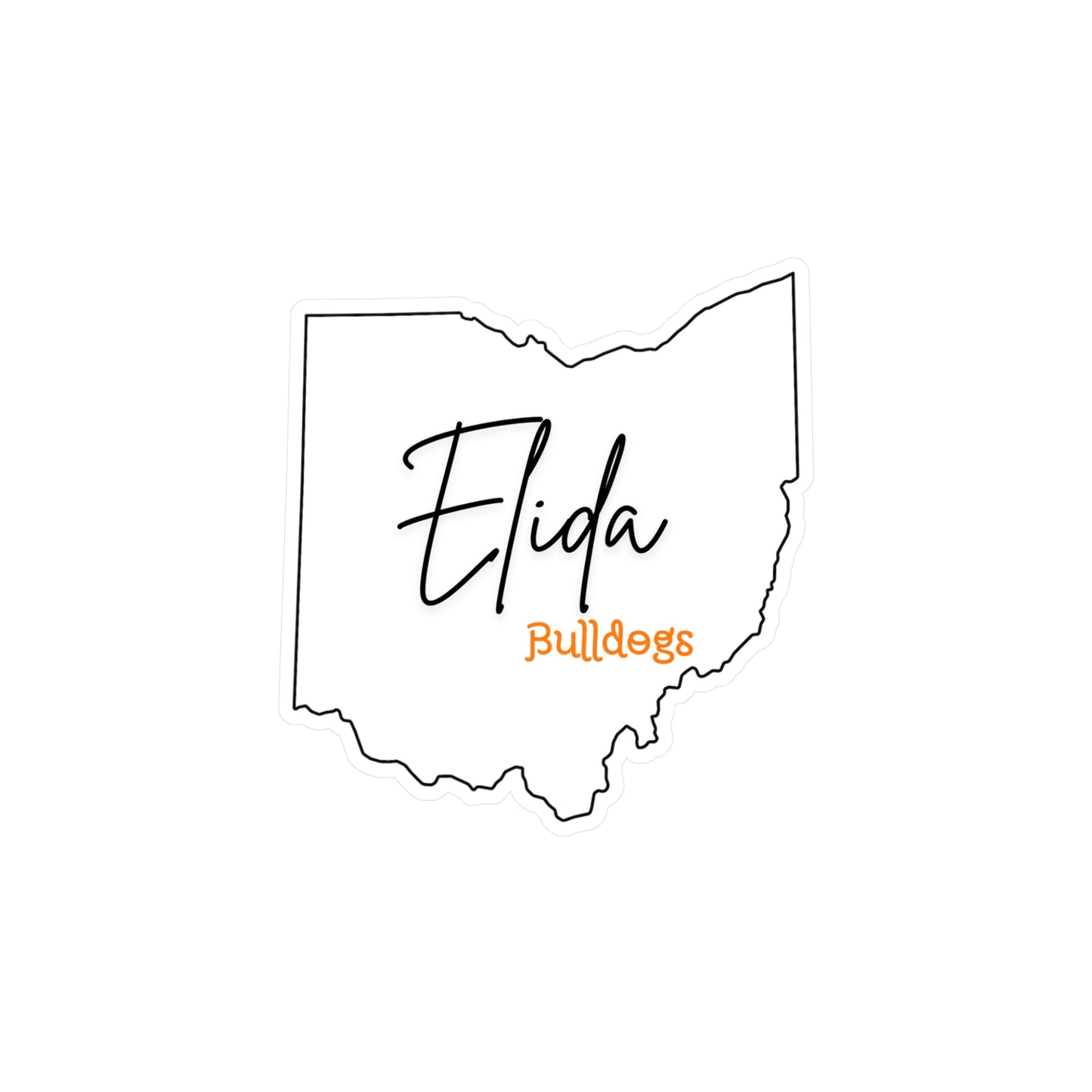 Elida White Vinyl Decals