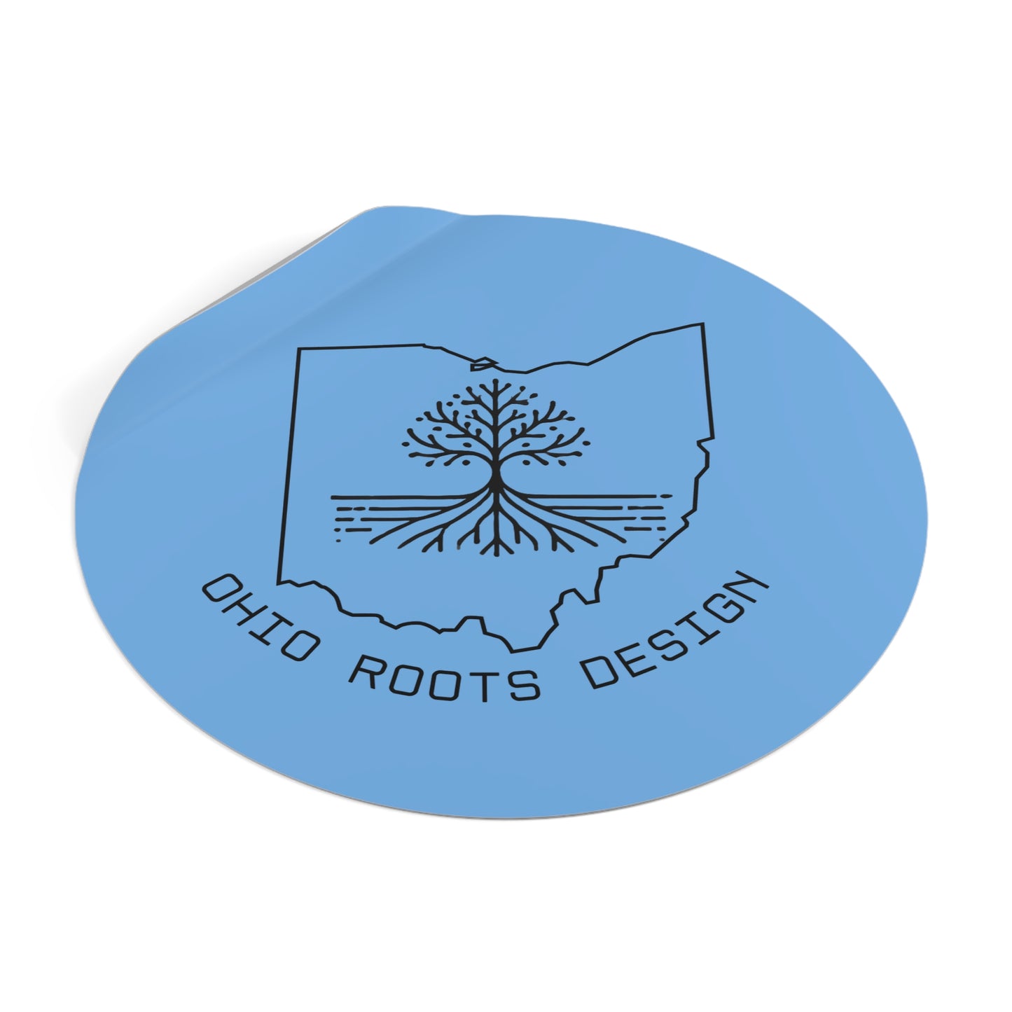 Ohio Roots Round Vinyl Stickers