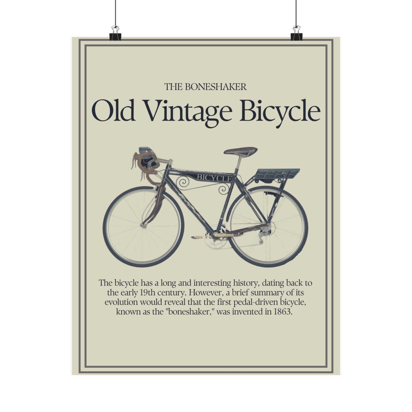 Vintage Bicycle Vertical Poster