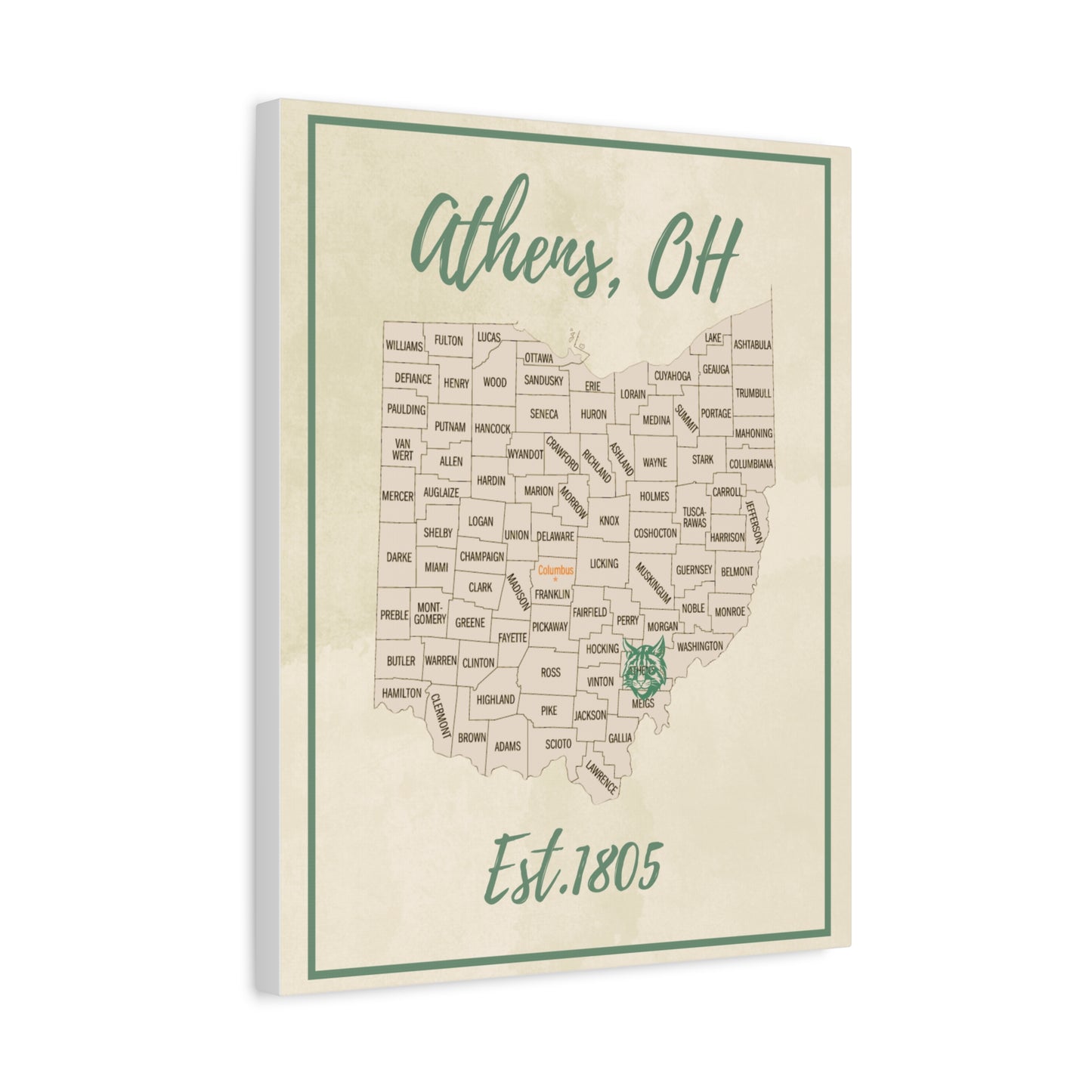 Athens, Ohio Matte Canvas