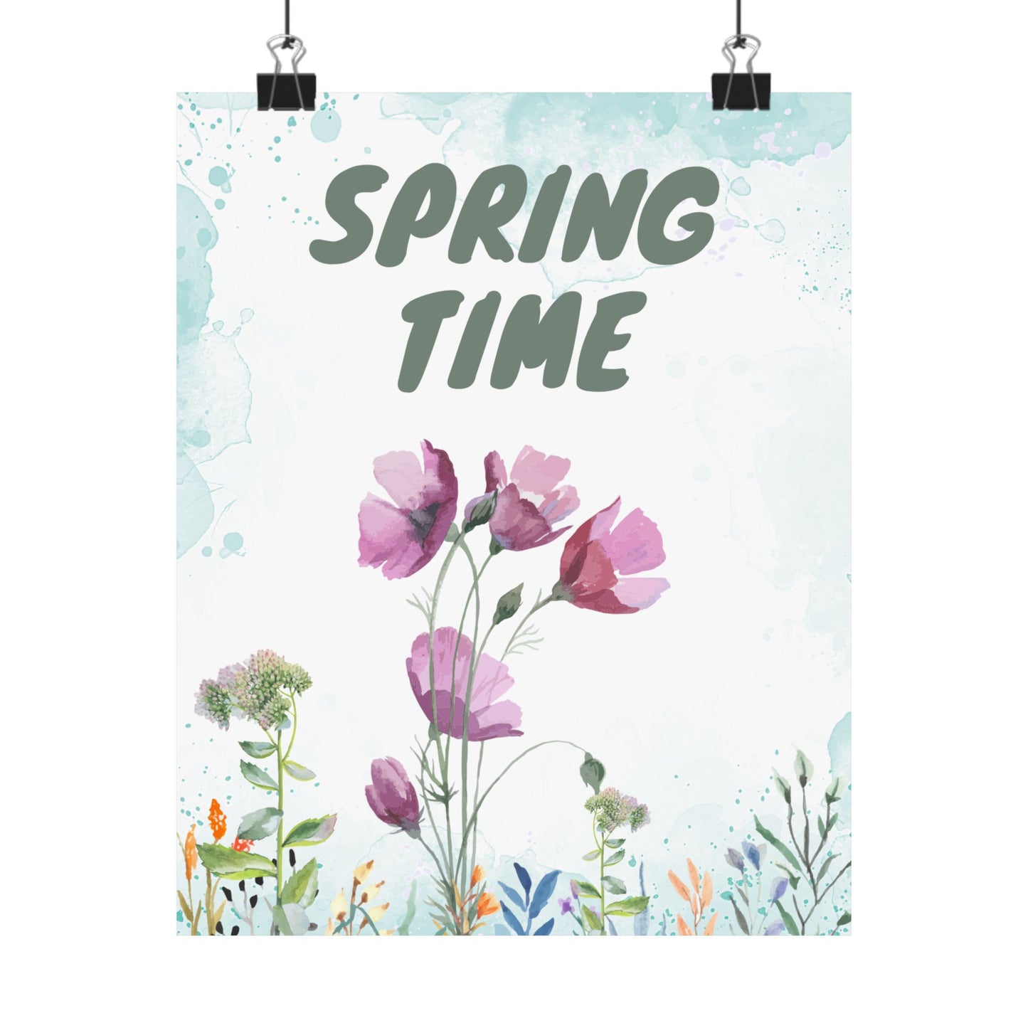 Spring Time Flowers Matte Vertical Poster