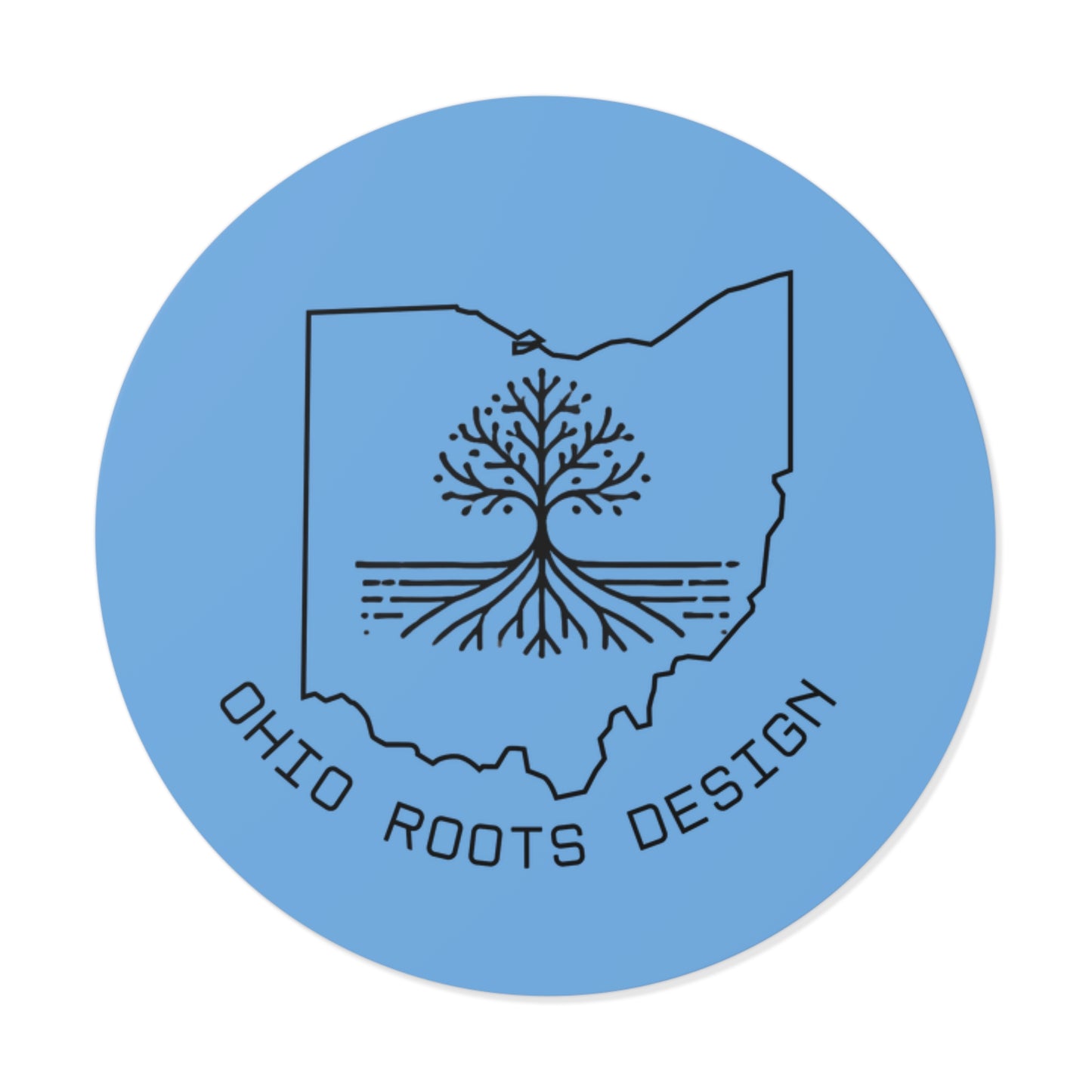 Ohio Roots Round Vinyl Stickers