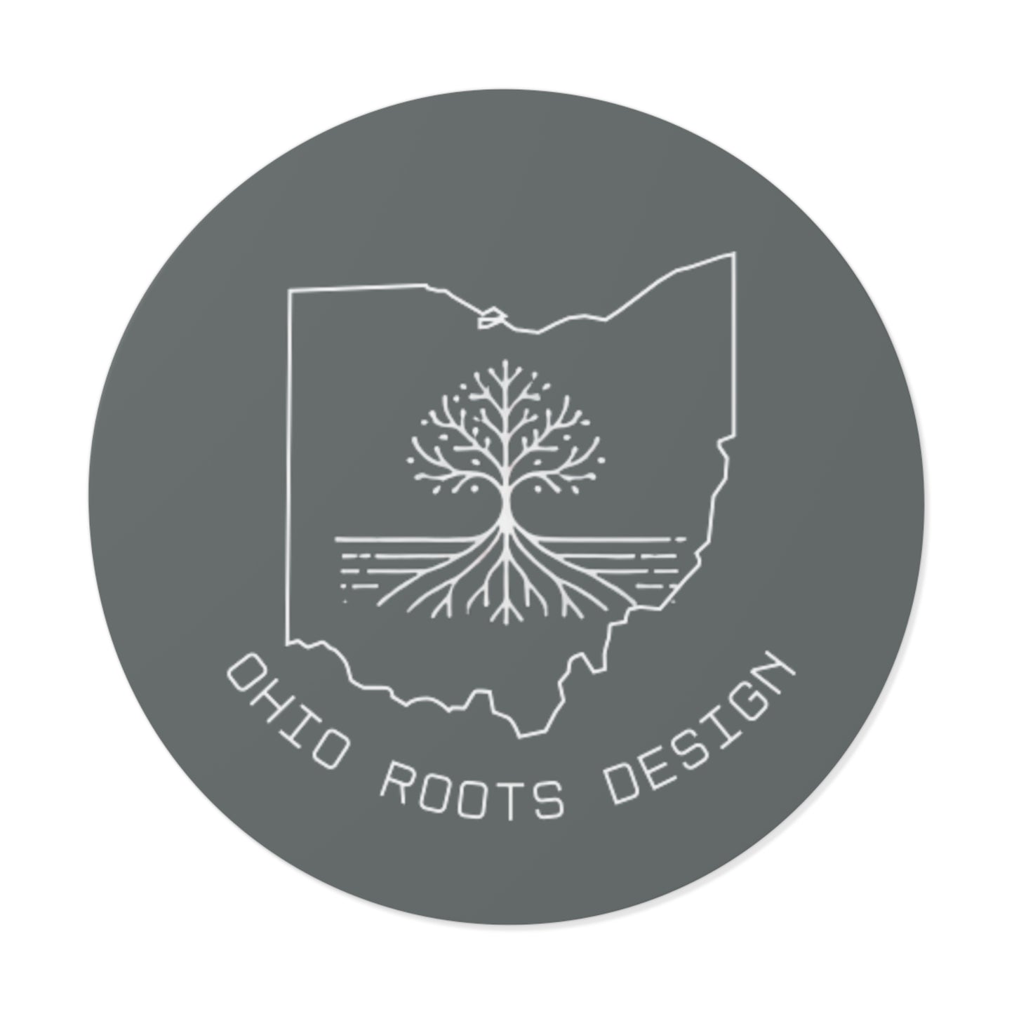 Ohio Roots Round Vinyl Stickers