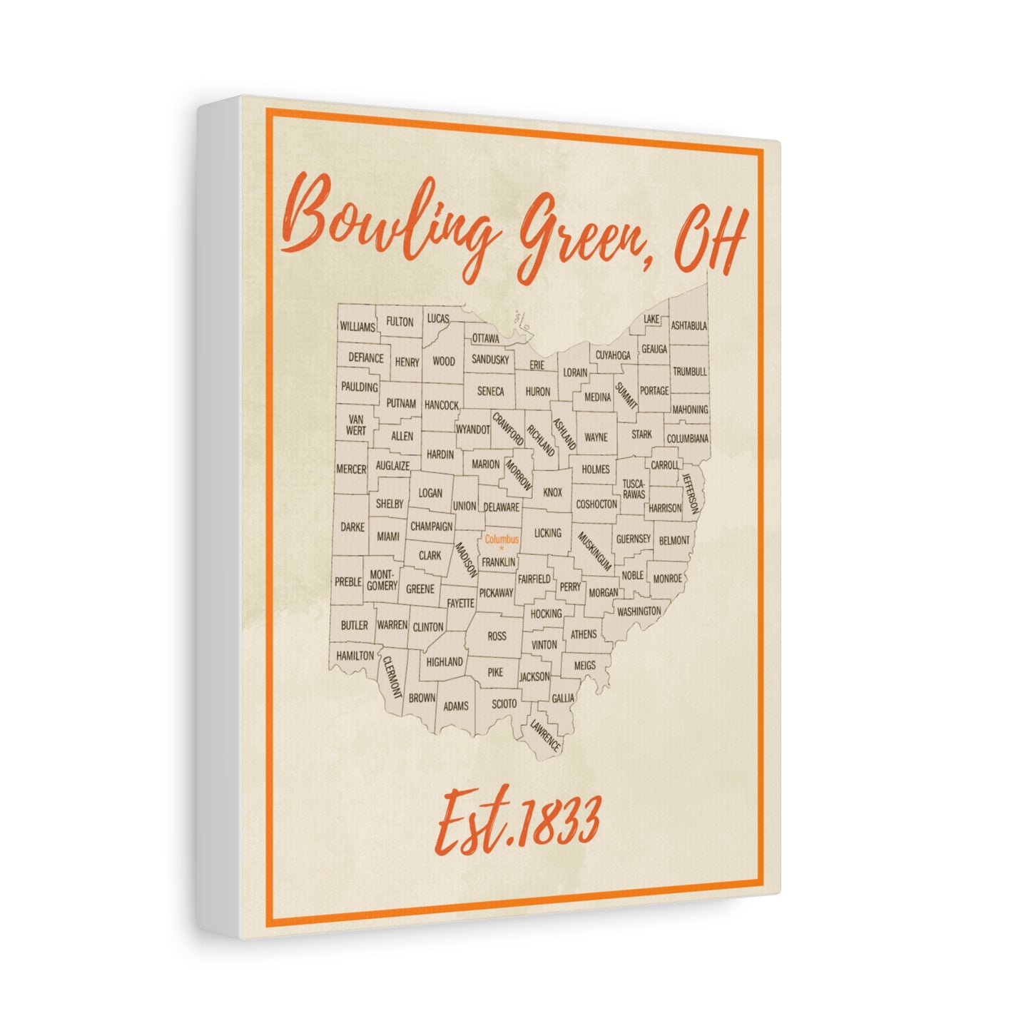 Bowling Green, Ohio Matte Canvas